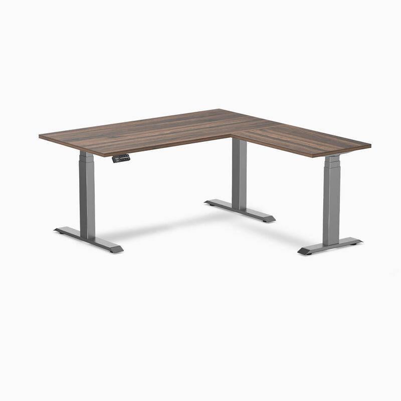 Desky Eco L-Shape Laminate Sit Stand Desk image number 0