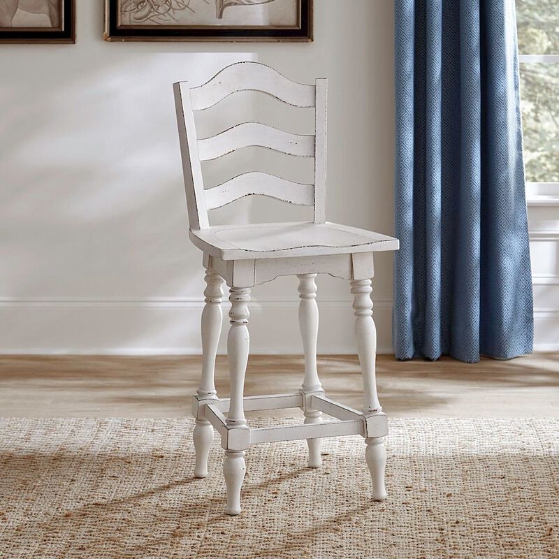 Liberty Furniture Ladderback Swivel Counter Height Chairs for Dining Room - Set of 2 image number 1