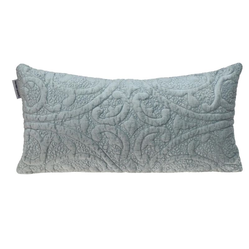 24" Gray Transitional Rectangular Quilted Throw Pillow image number 1