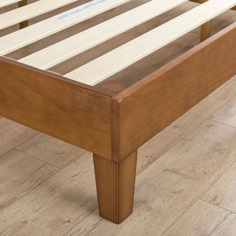 Solid Wood Platform Bed Frame with Headboard