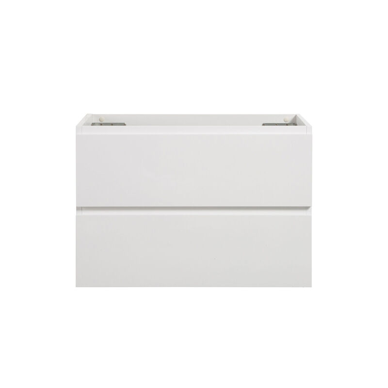 Streamdale 2-Drawer Wall-Mounted Cabinet in White, No Basin