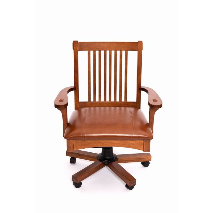 Crafters and Weavers Arts and Crafts Mission Oak Office Chair - Michael's Cherry