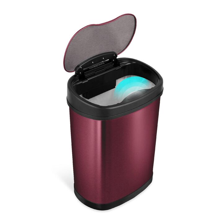 Ninestars  3.9 gal Oval Touchless Technology Trash Can,