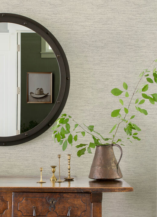 Wool Texture Light Grey Wallpaper