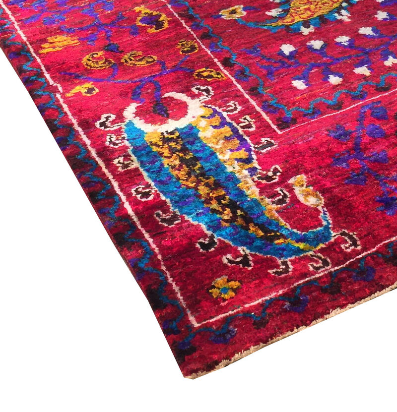 Pasargad Home Azerbaijan Hand-Knotted Sari Silk Area Rug image number 2