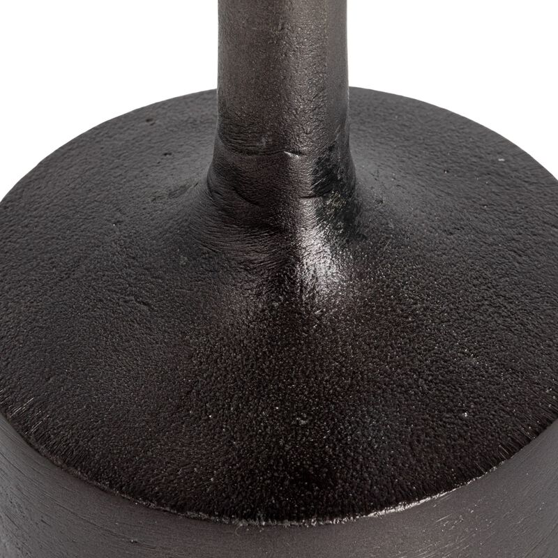 Luxe Aluminum and Marble Martini Table, Black image number 4