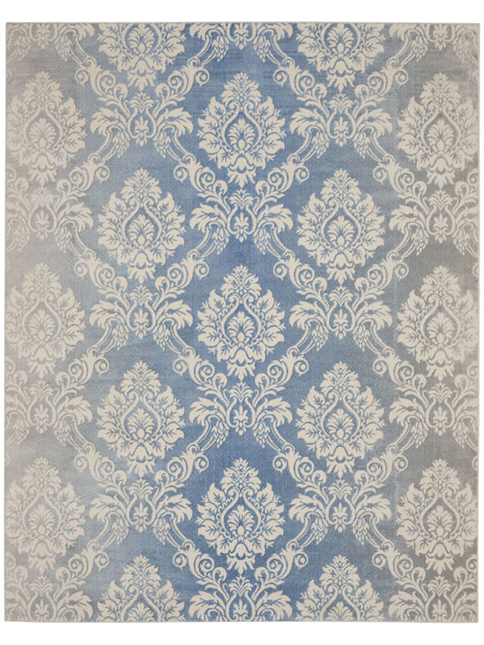 Elation ETN03 Ivory/Blue 9' x 12' Rug
