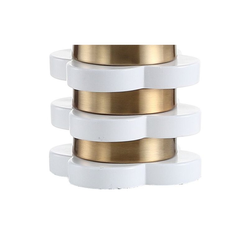 Wellington Quatrefoil Striped Resin LED Table Lamp