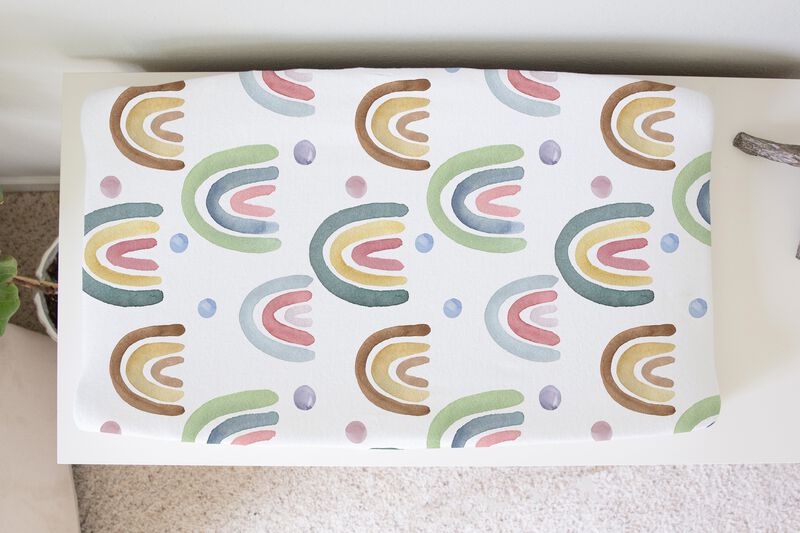 Baby Changing Pad Cover - Blue Rainbow image number 2
