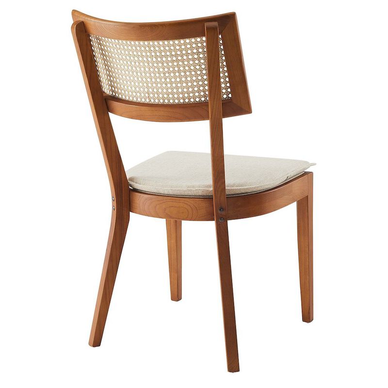 Caledonia Fabric Upholstered Wood Dining Chair Set of 2 image number 5