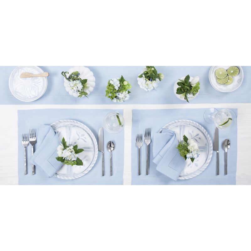 Linen Table Runner - Classic Hemstitch