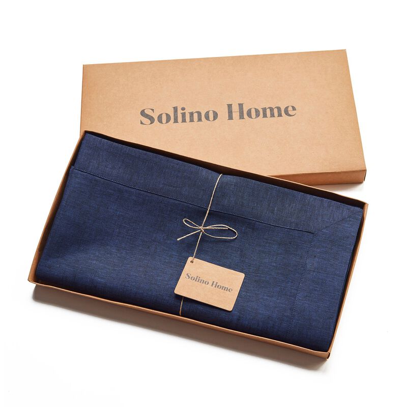 Solino Home Athena 100% Linen Tablecloth &ndash; Handcrafted, Machine Washable, Perfect for Holiday and Everyday Dining
