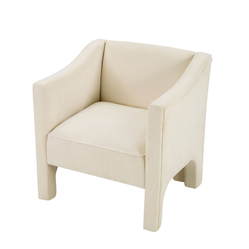 Merax Modern Barrel Accent Chair with Wraparound Enclosed Arms image number 0