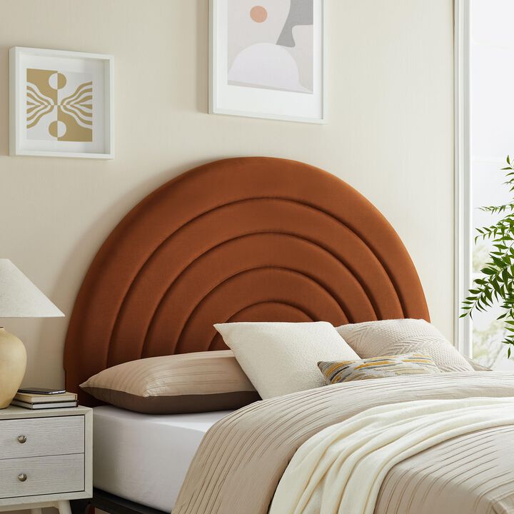 Solana Arched Performance Velvet King Headboard