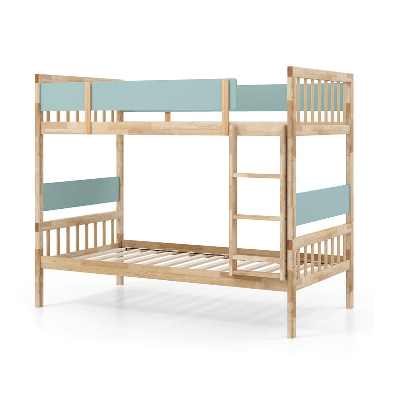 Children’s Bunk Bed with Ladder and Guardrails – Space-Efficient Bed for Two