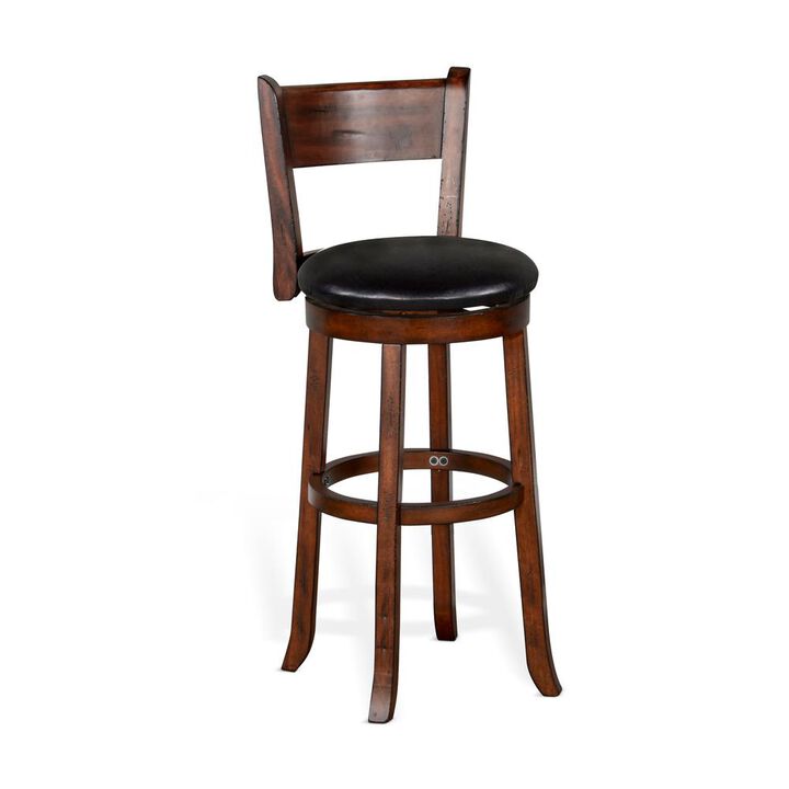 Sunny Designs Bar Swivel Barstool, Cushion Seat & Back