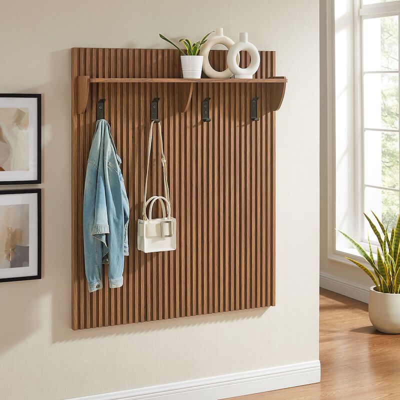 Render Fluted Coat Rack Panel With Shelf image number 7