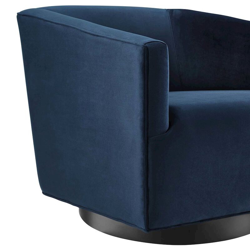 Twist Accent Lounge Performance Velvet Swivel Chair image number 4