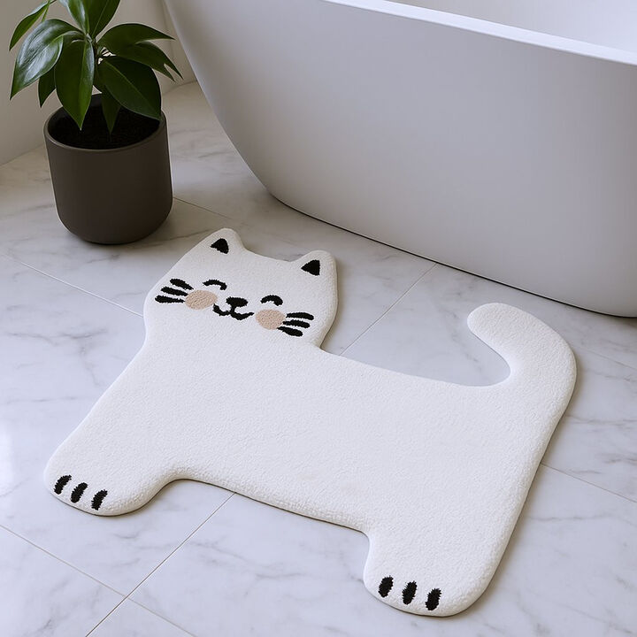HomeRoots Kitty Cat Youthful Washable Area Rug