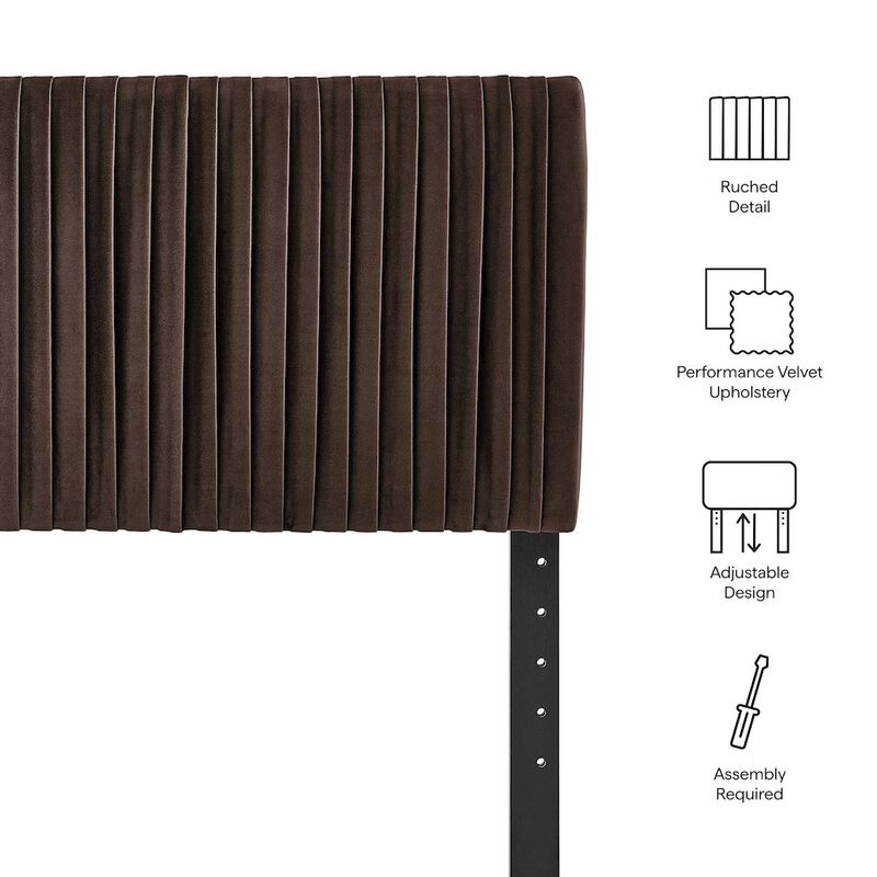 Eloise Stain-Resistant Performance Velvet Twin Headboard image number 1