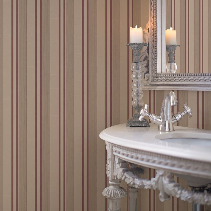 Palazzo 2 Silk Stripe Beige Wallpaper G67622