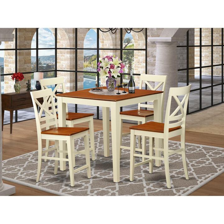 PC Dining counter height set - Dining Table and 4 bar stools.