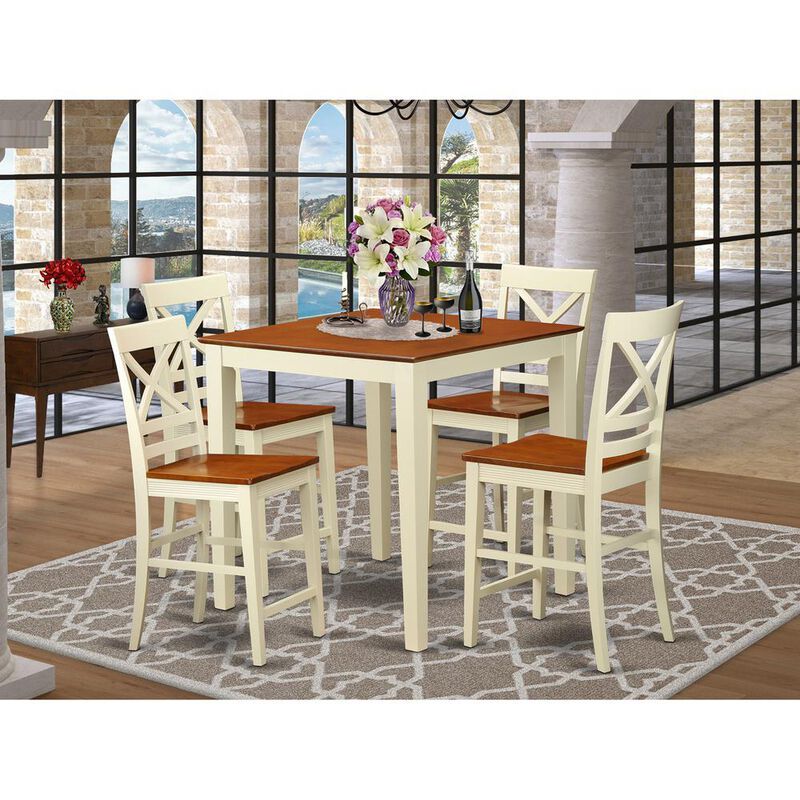 PC Dining counter height set - Dining Table and 4 bar stools.