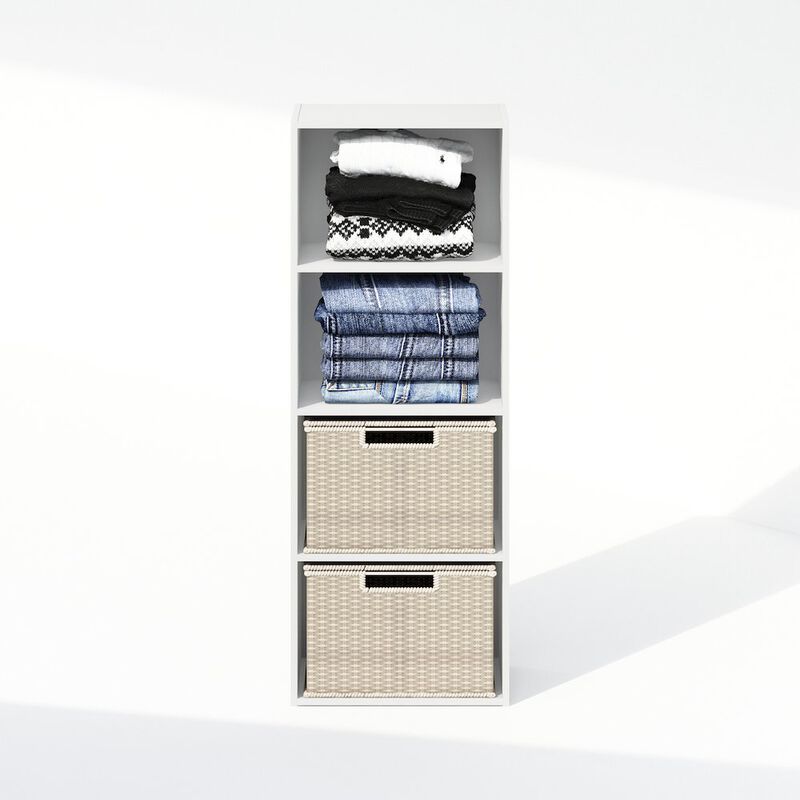 Reed 4-Tier Open Shelf Multipurpose Closet & Clothing Storage, Storage Organizer