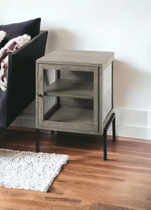 Solid Wood Square Accent Table with Sturdy Legs, Ideal for Small Spaces
