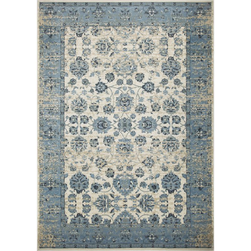 Heritage 9368 Ivory/Blue Traditions Area Rug, Size - 7'7 x10'10