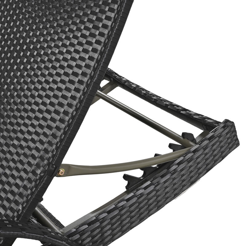 Merax Solid Outdoor Wicker Chaise Lounge Chairs image number 6
