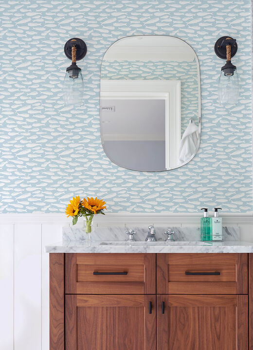 Nunkie Aqua Sardine Wallpaper (Set of 2)
