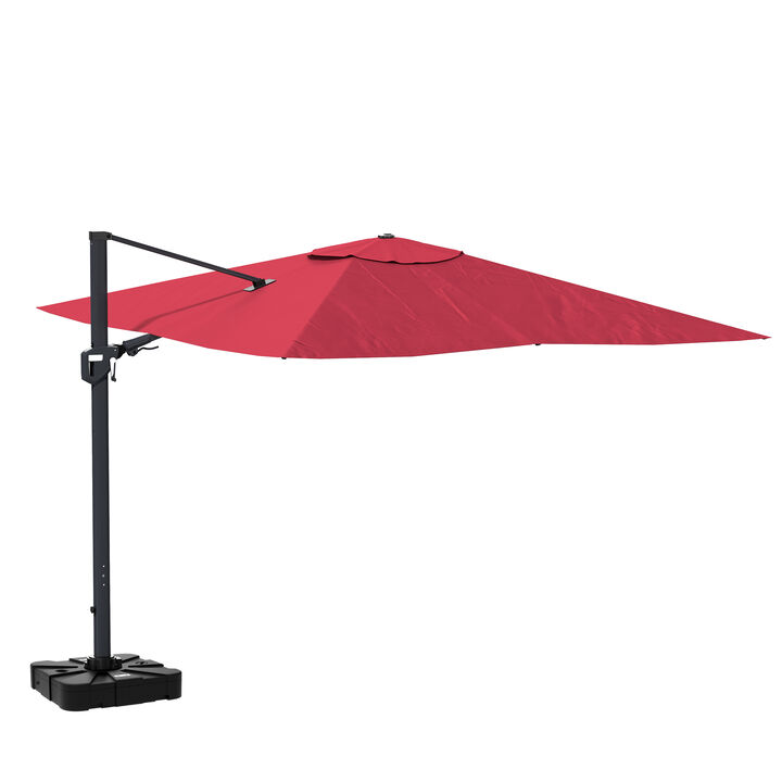 11FT Square Cantilever Patio Umbrella (with Base)