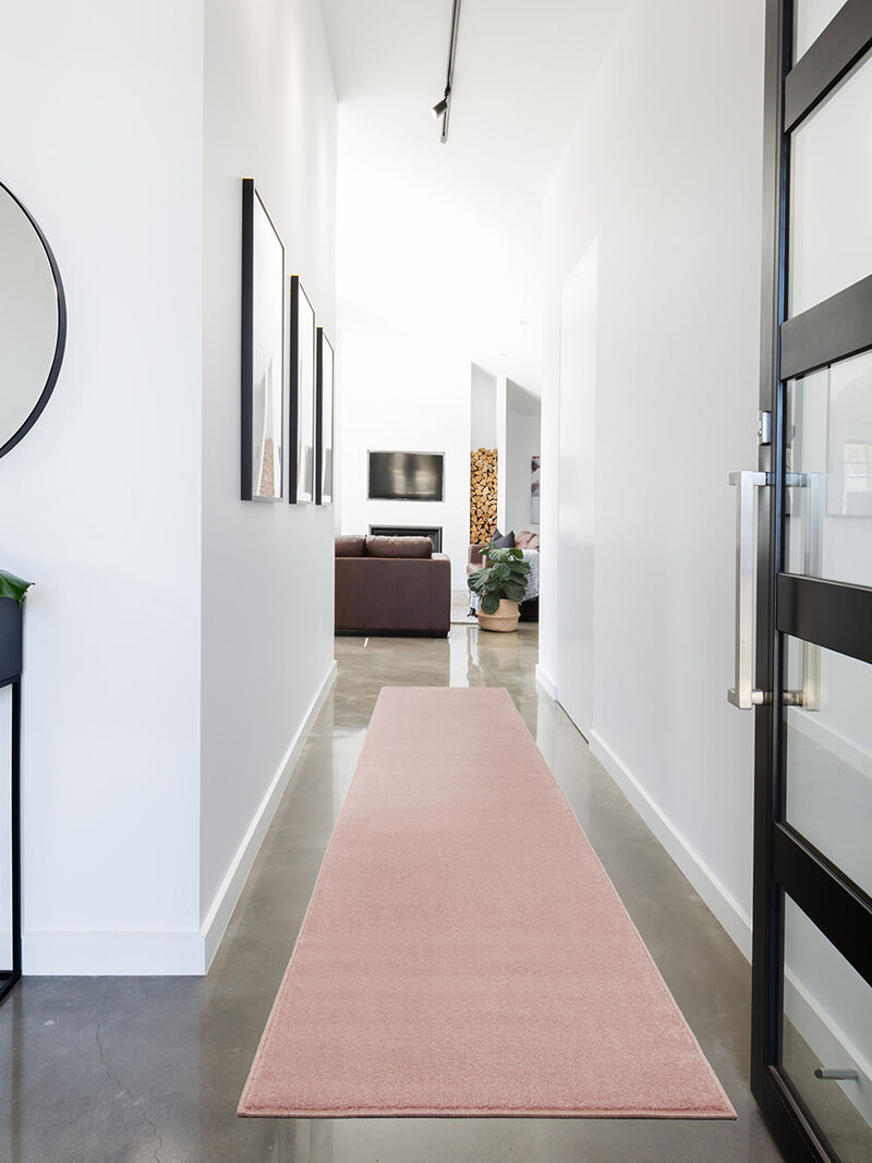 Nourison Essentials NRE01 Pink 2'2" x 18' Rug image number 7