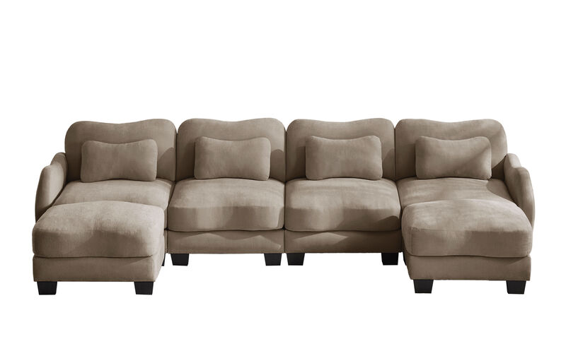 Camtun Curved Design U-Shaped Sectional Sofa image number 0