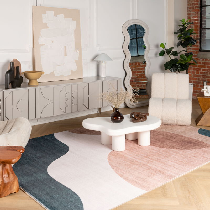 Rug Branch Calma Contemporary Abstract Cream Green Indoor Area Rug