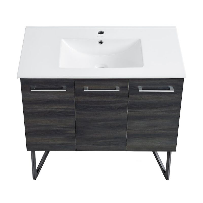 Annecy 36" Freestanding Bathroom Vanity in Black Walnut with Sink Top image number 8