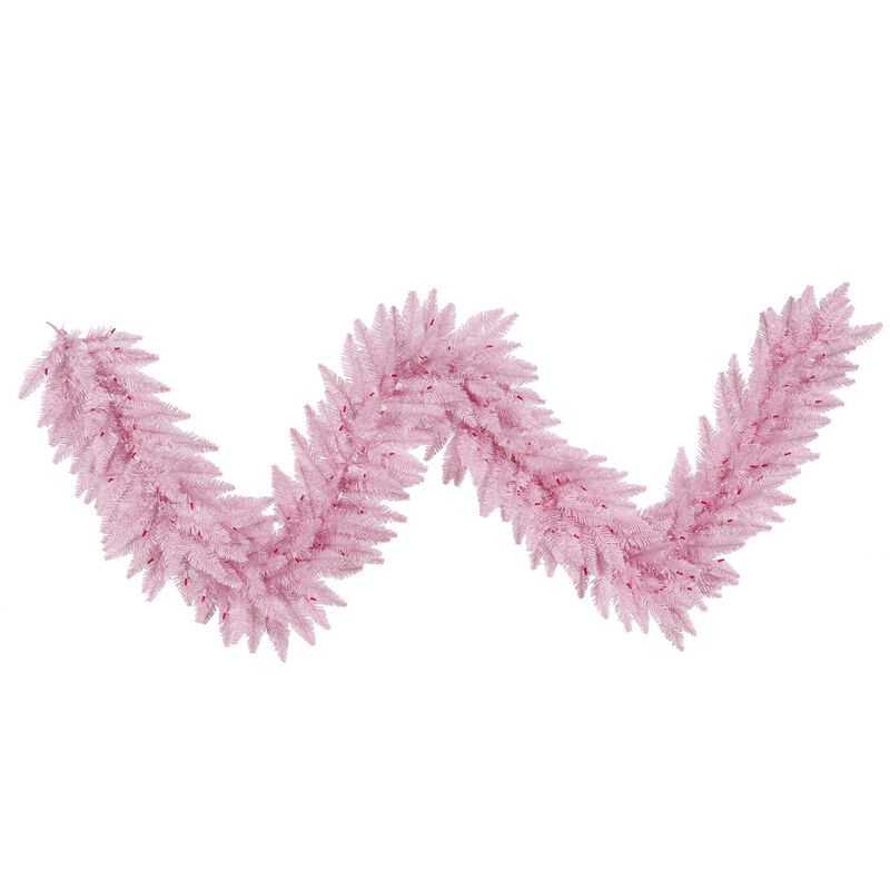 Vickerman 9' Pink Fir Artificial Christmas Garland, Unlit - Faux Fir Christmas Garland - Indoor Seasonal Home Decor image number 0