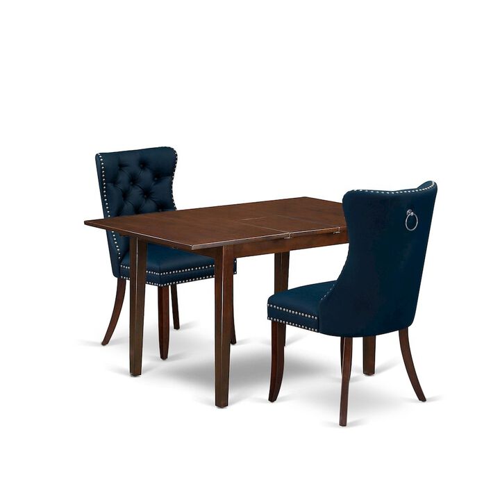 3 Piece Kitchen Table Set Consists of a Rectangle Dining Table