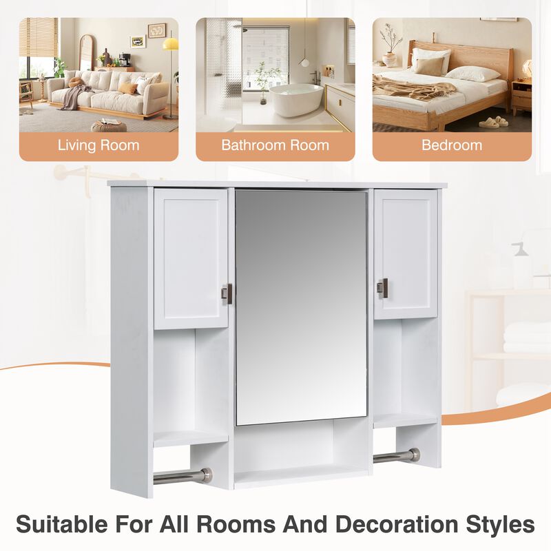 Merax Modern Wall Mounted Bathroom Storage Cabinet