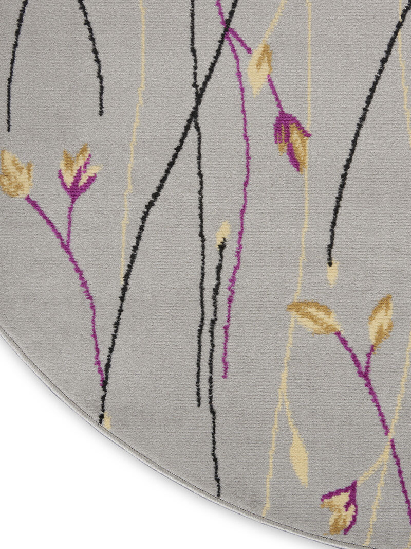 Grafix GRF15 Gray 5'3" x Round Rug