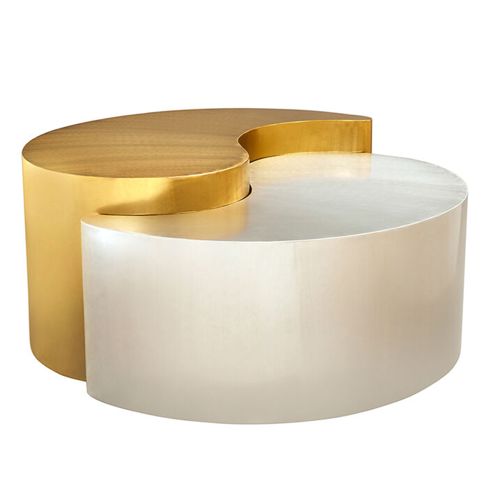 Zenavique Black & Gold Yin-Yang Coffee Table