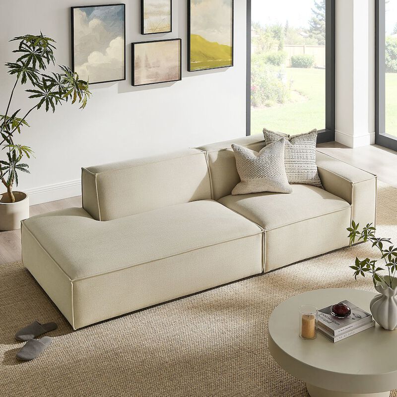 Restore 2-Piece Performance Fabric Upholstered Modular Loveseat image number 7