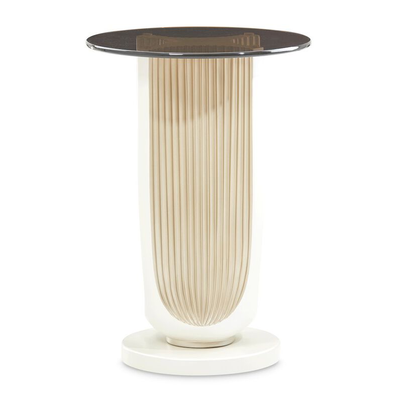 Michael Amini La Marisia Accent Table - Creamy Pearl image number 2