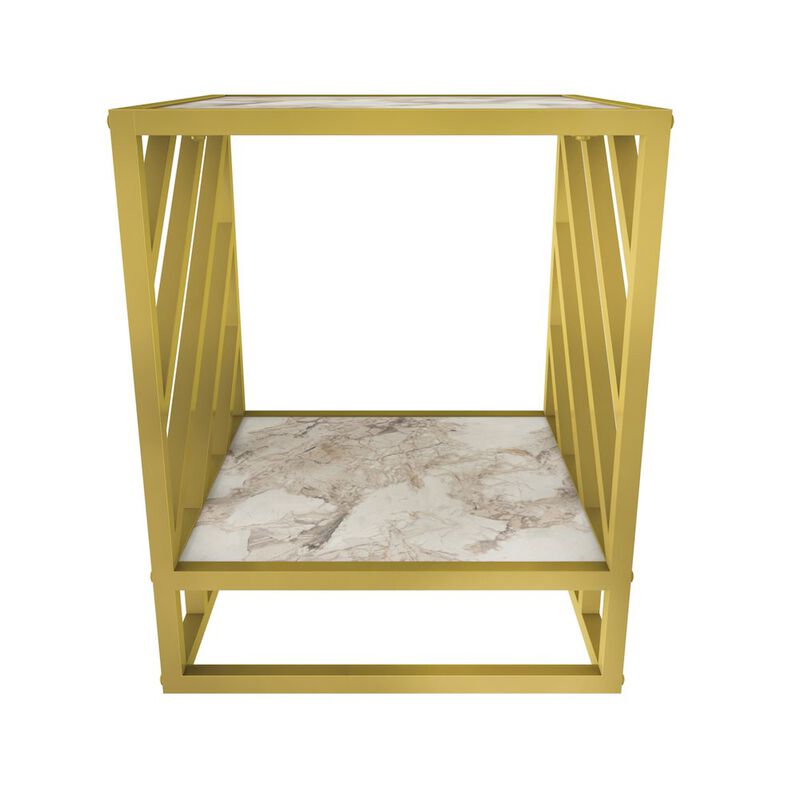 Decorotika Norm Side Table - Ephesus Gold