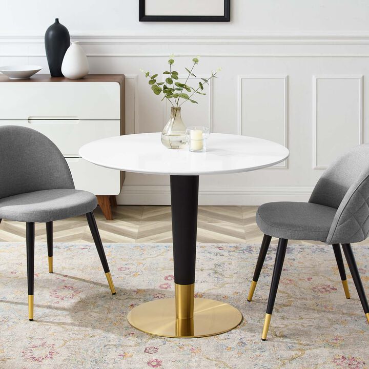 Modway - Zinque 36" Dining Table Gold White