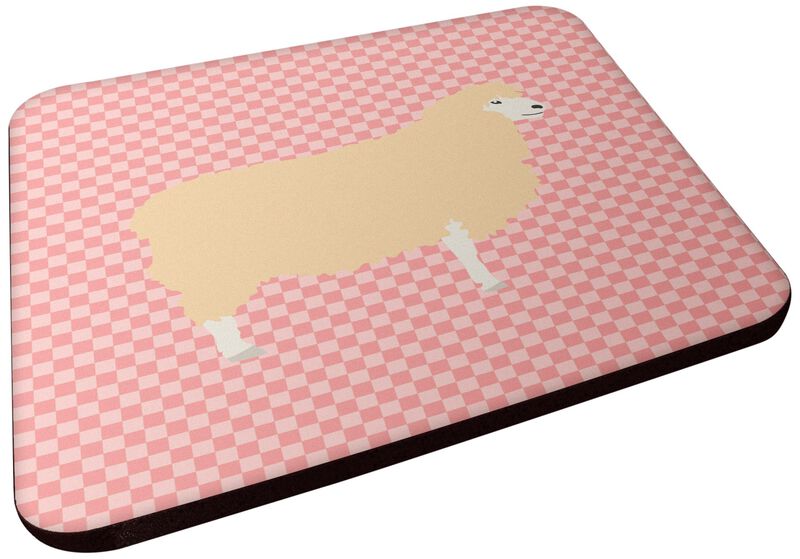 Caroline's Treasures English Leicester Longwool Sheep Pink Check Decorative coasters, 3.5, Multicolor