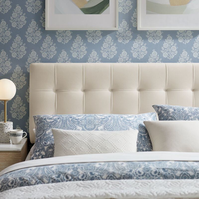 Lily Stain-Resistant Performance Velvet Queen Size Headboard image number 7