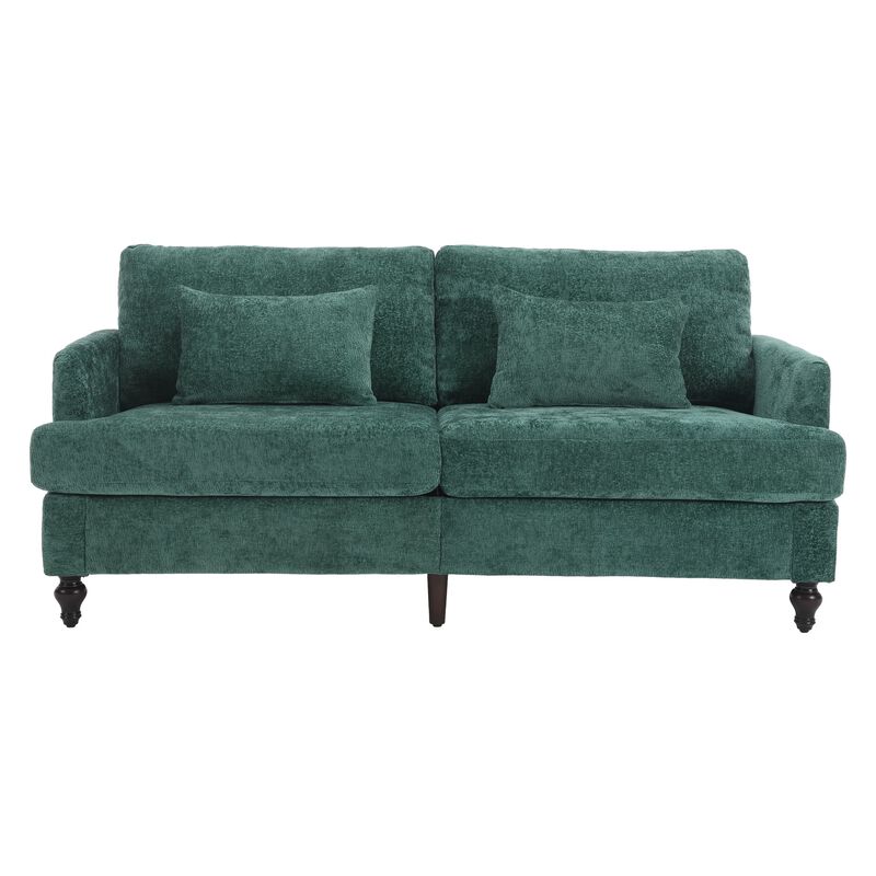 Clihome Modern chenille Fabric Loveseat, 2-Seat Upholstered Loveseat Sofa Modern Couch image number 0
