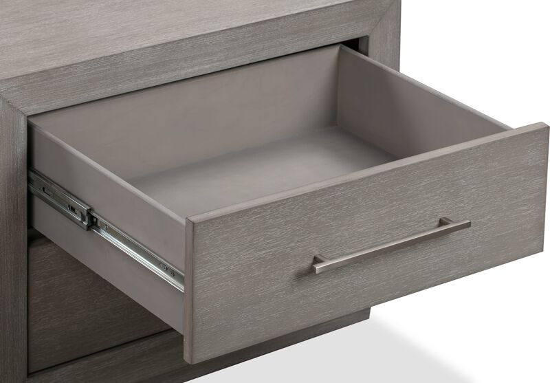 Melbourne Two Drawer Nightstand with USB in Mineral